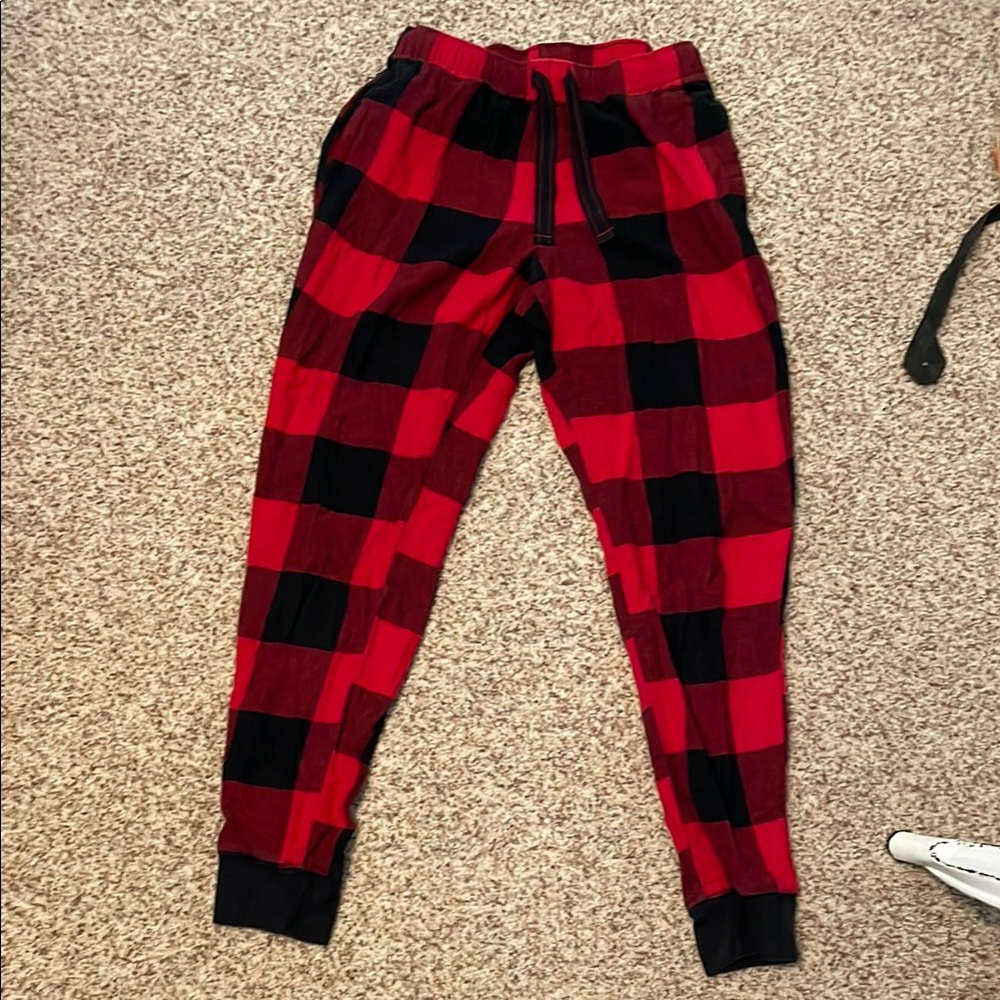 Women’s Red and Black Plaid Jogger pj pants